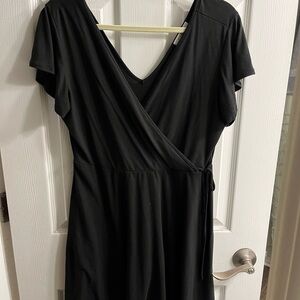 Gilli elegant Black Wrap Dress L